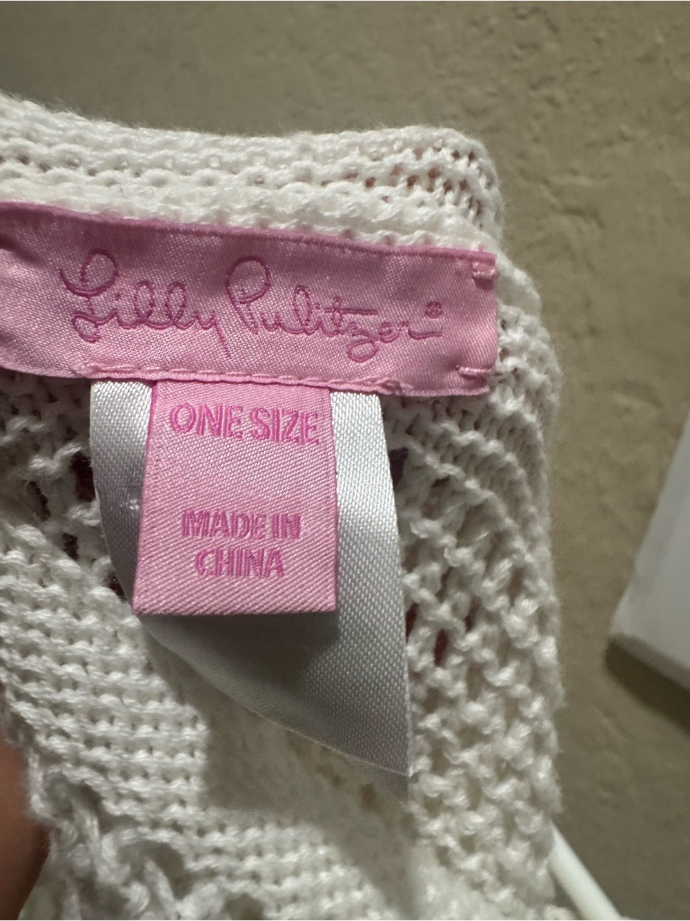 Lilly Pulitzer White Open-Weave Knit Shrug